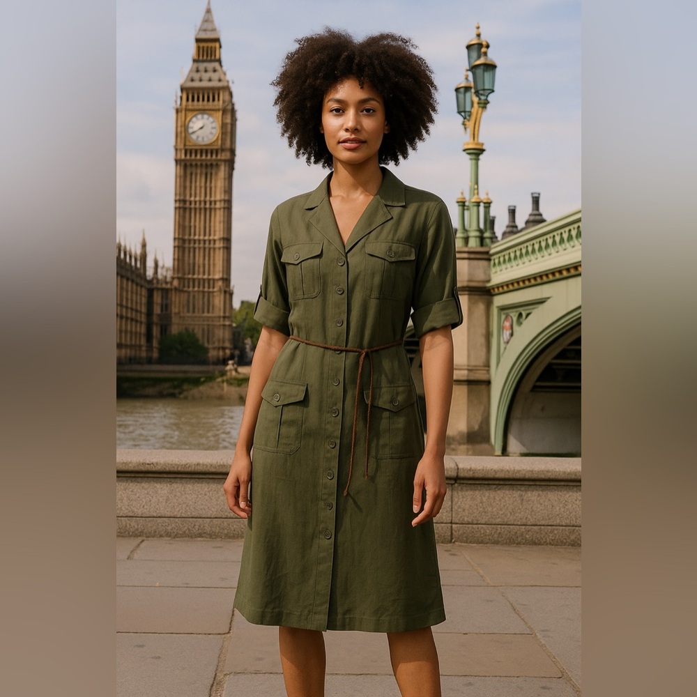 Olive Green Midi Dress
